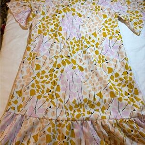 SHEIN Dress with Pink and Yellow Abstract Pattern